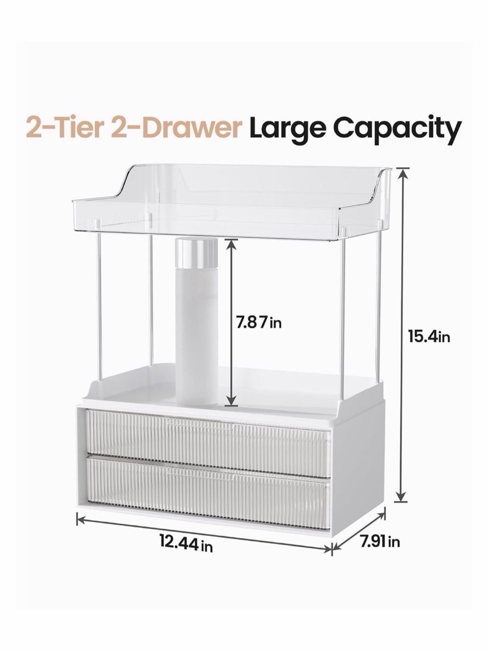 Delamu Drawer Type Multi-Layer Storage Rack - Clear - Picture 3 of 8